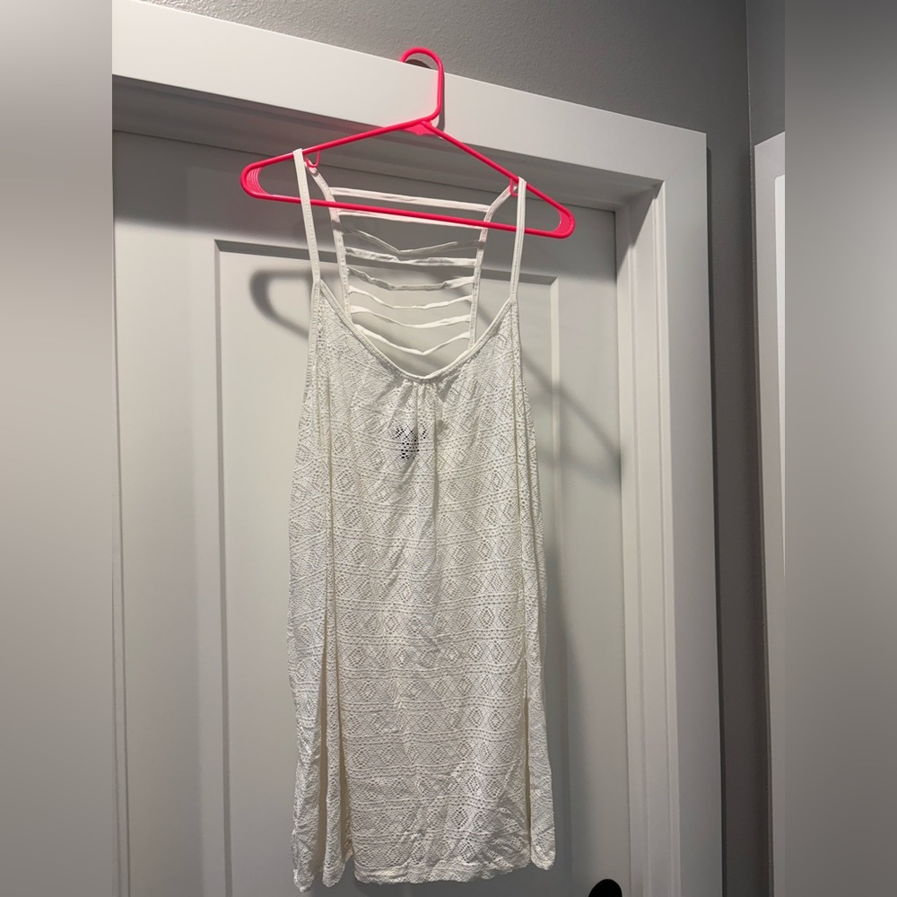 Torrid White Lace Swim Cover Up